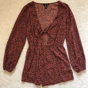 Tie Front Romper - Size Small